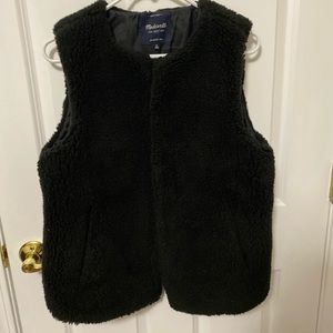 Madewell Black Fleece Vest